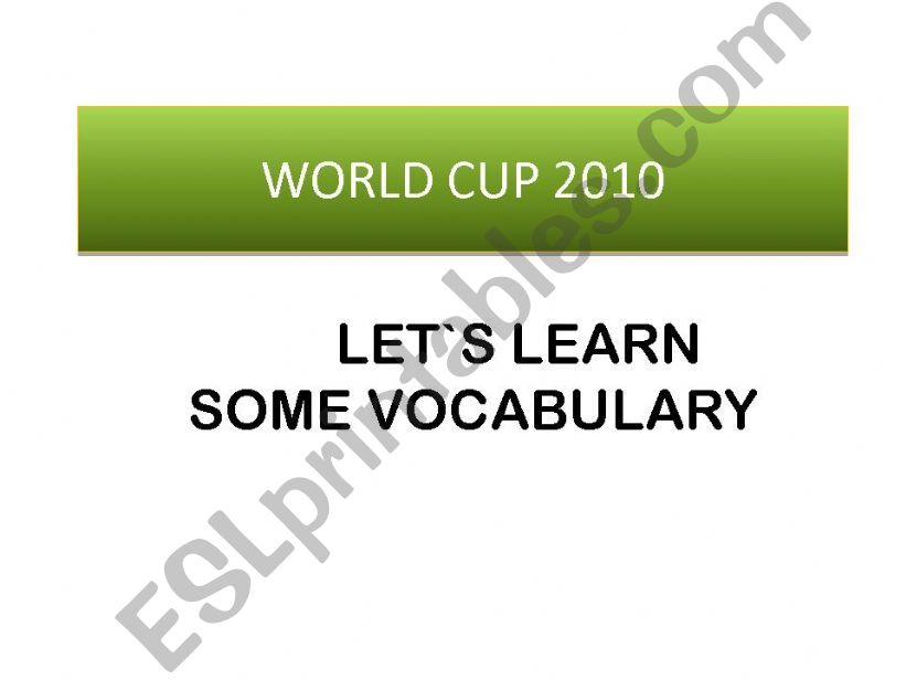 World Cup 2010 powerpoint