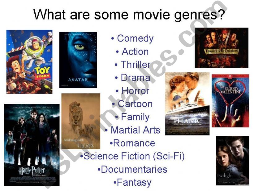 Movies - genres and related vocabulary