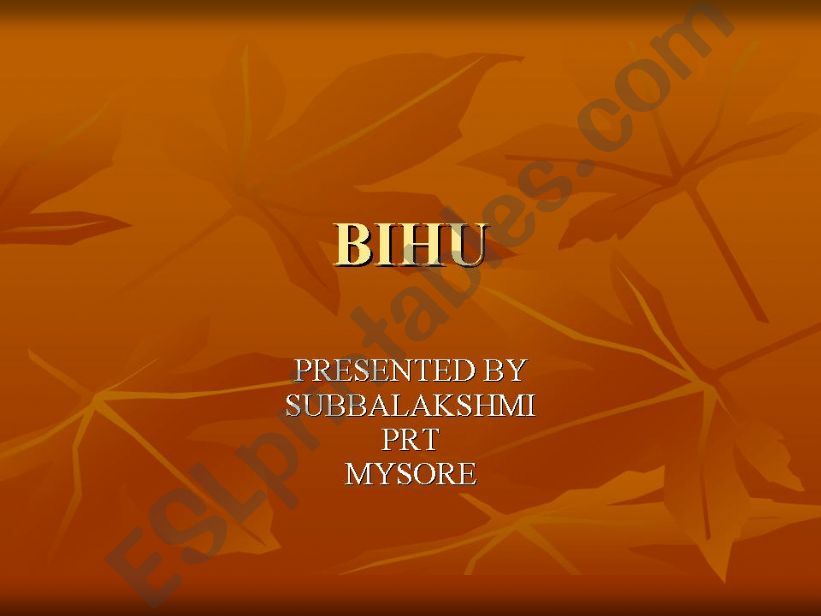 BIHU powerpoint