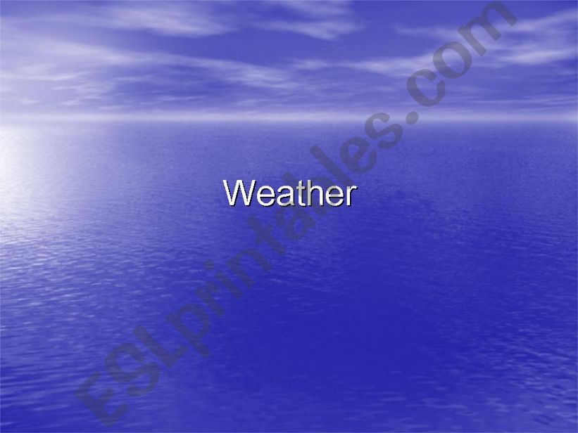 How is the Weather? powerpoint