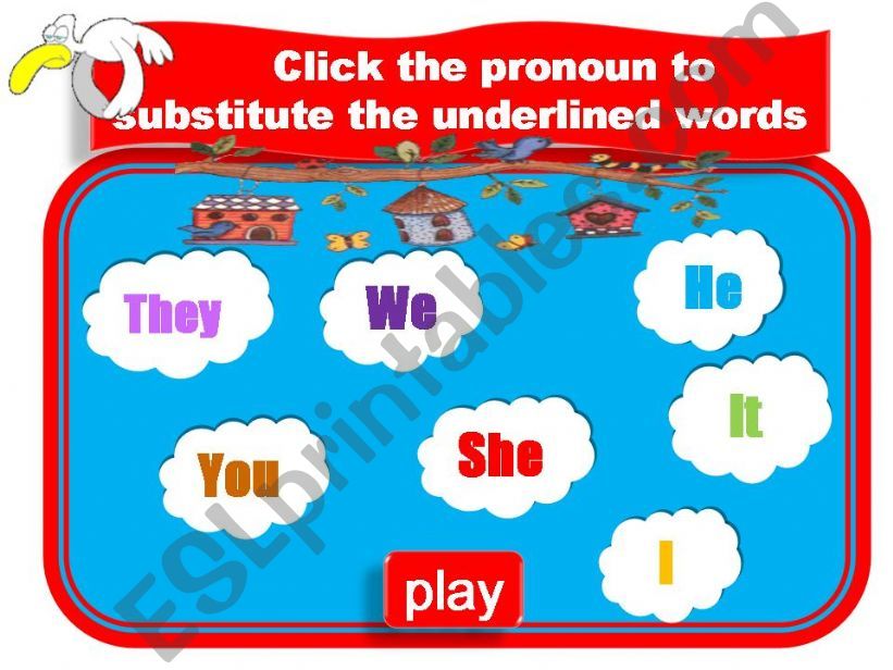 Game - Personal Pronouns powerpoint