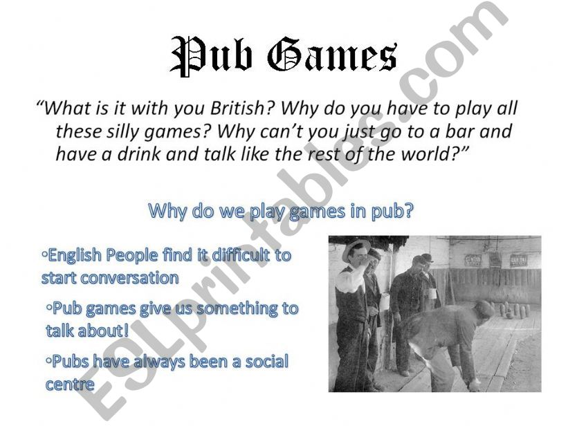 ENGLISH PUBS AND PUB CULTURE 3