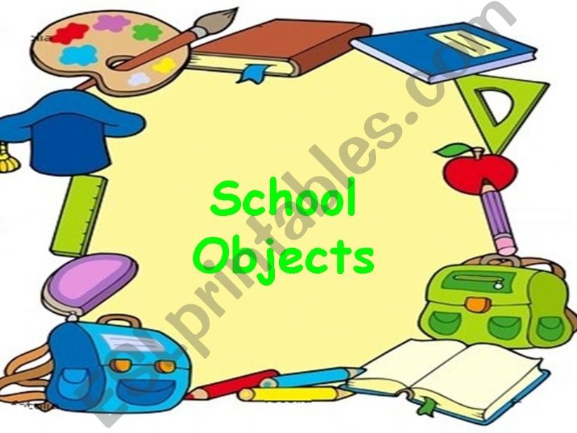 School Objects powerpoint