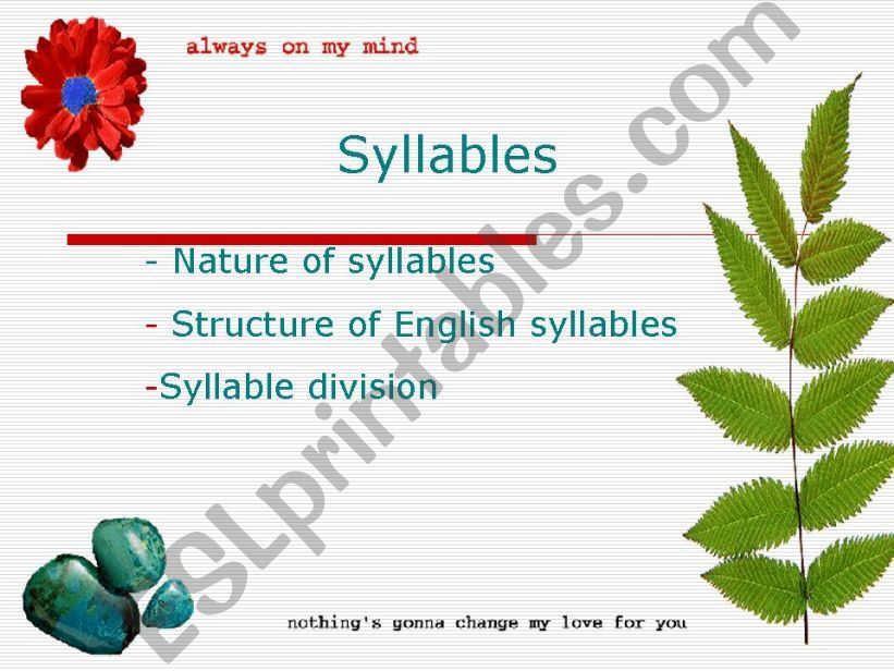 Syllables teaching powerpoint