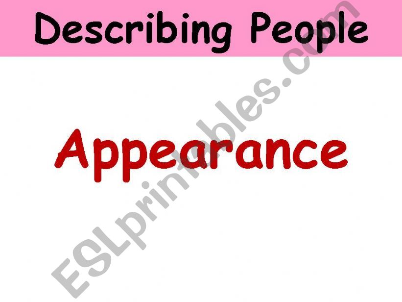 Describing people powerpoint