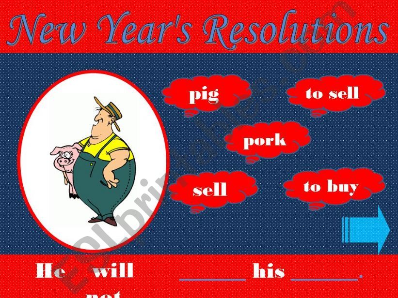 Game - New Years Resolutions powerpoint