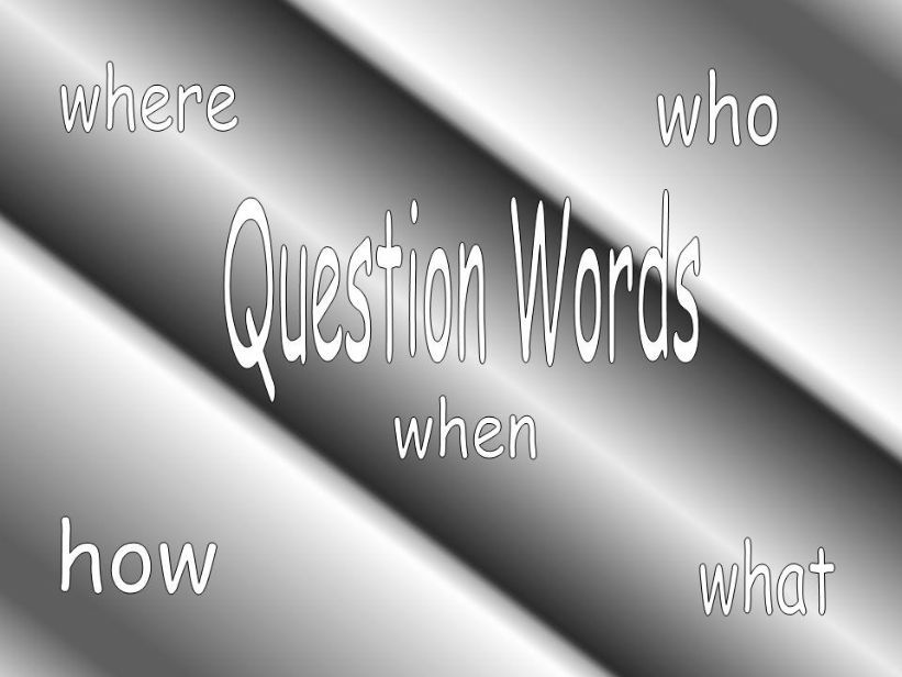 QUESTION WORDS powerpoint