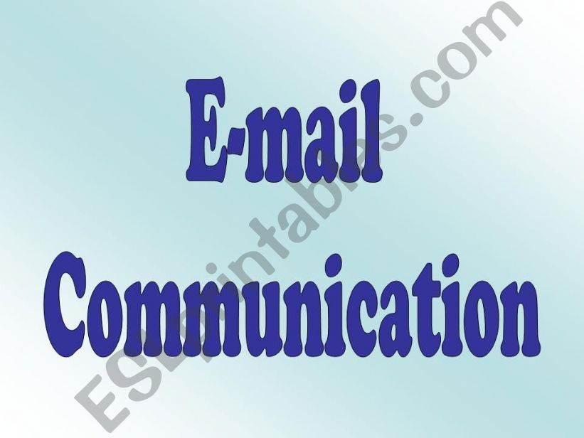 E-mail communication powerpoint