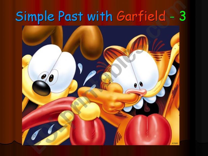 SIMPLE  PAST  WITH  GARFIELD  3