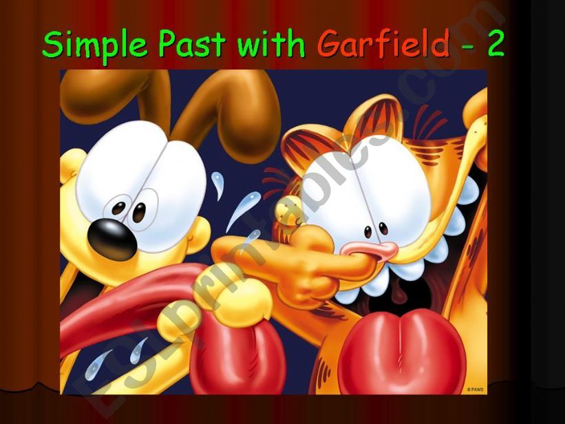 PAST  SIMPLE  WITH GARFIELD   2