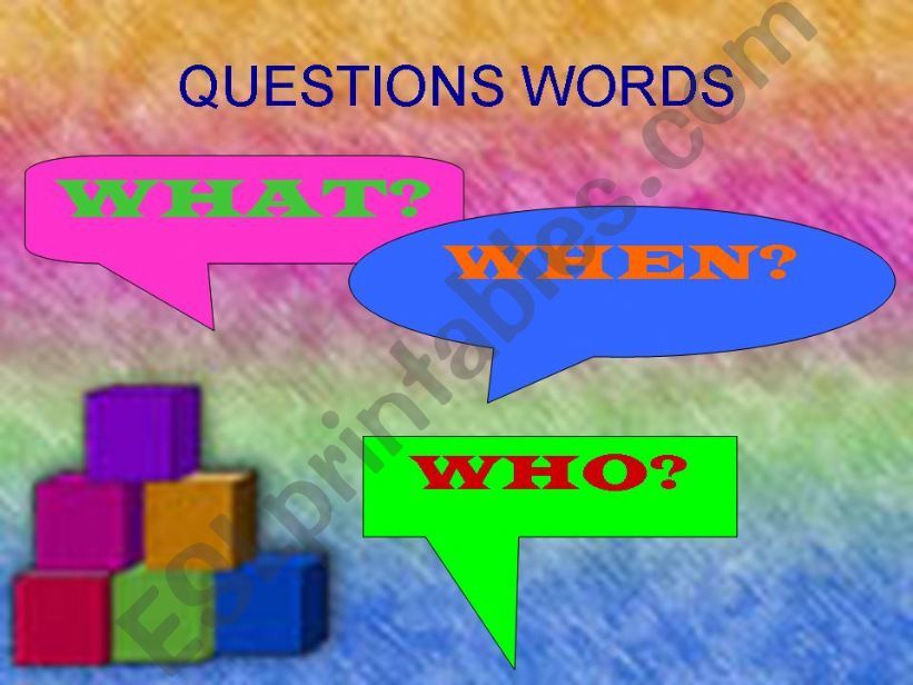 questions words powerpoint