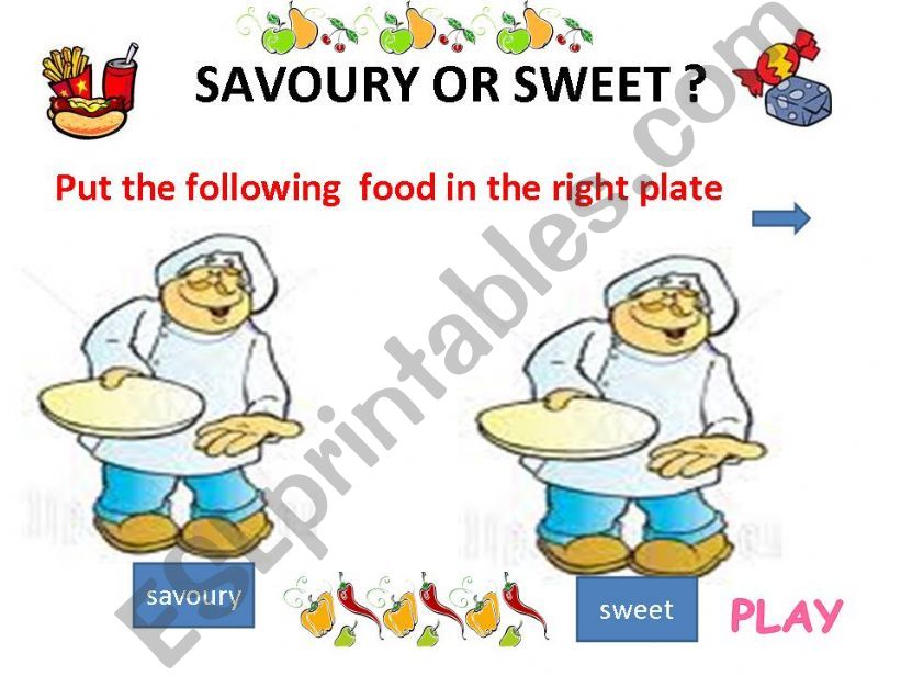 Savoury or Sweet? powerpoint
