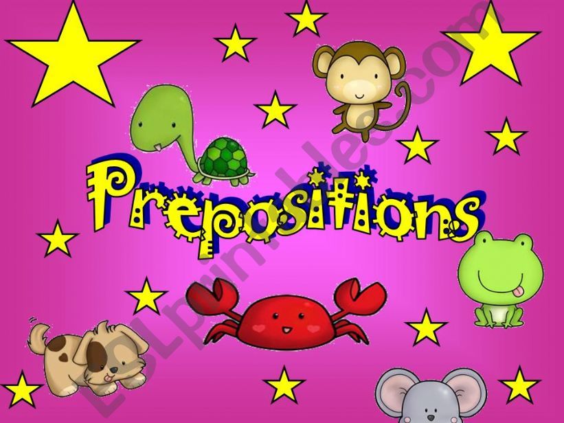 Learning the prepositions with the animals