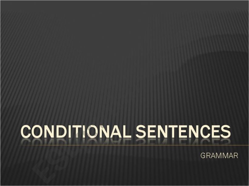 Conditional Sentences powerpoint