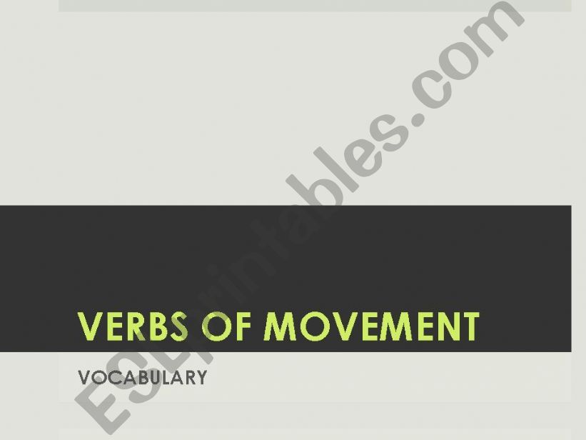 Verbs of Movement: Sports powerpoint