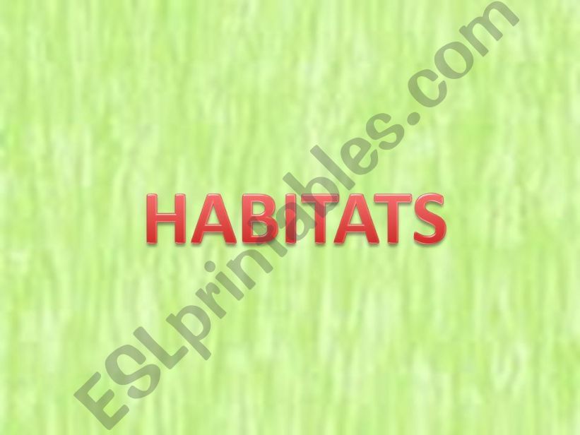 habitats powerpoint