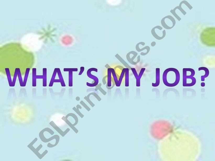 whats my job? powerpoint