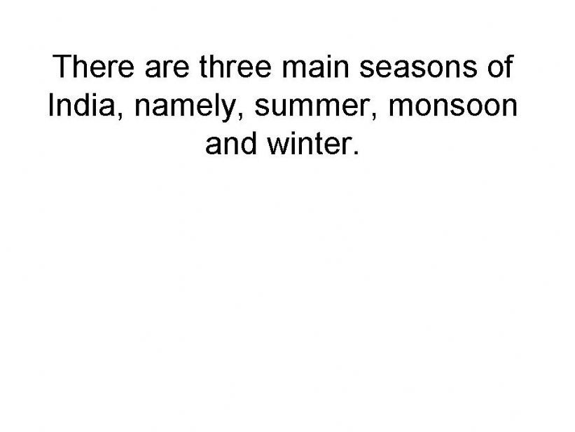 ESL English PowerPoints season in india