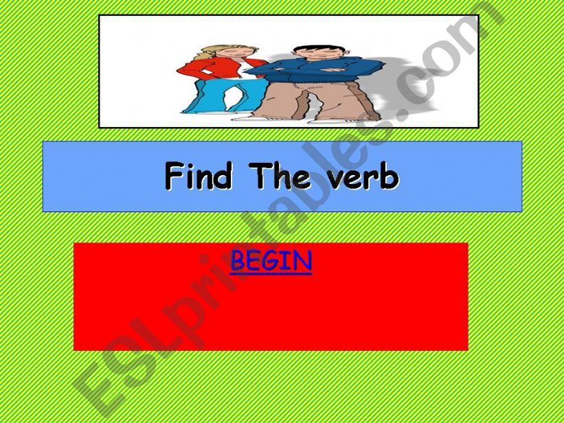 Find the verb powerpoint
