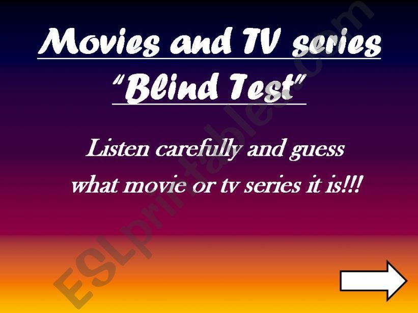 movies and TV series blind test (listening)