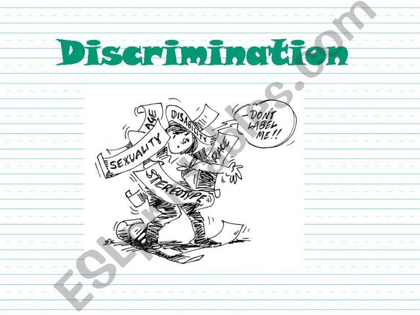 Discrimination - part 1 powerpoint