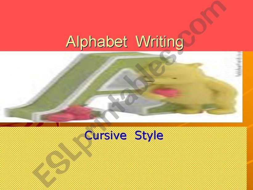 Alphabet cursive Style powerpoint