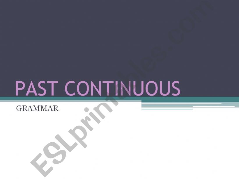 Past Continuous powerpoint