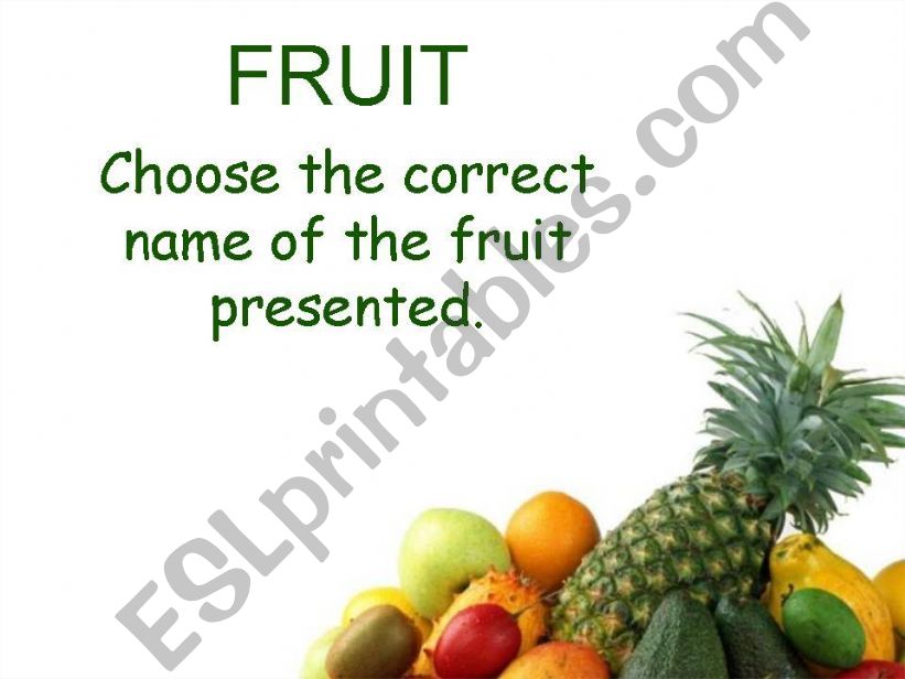 FRUIT powerpoint