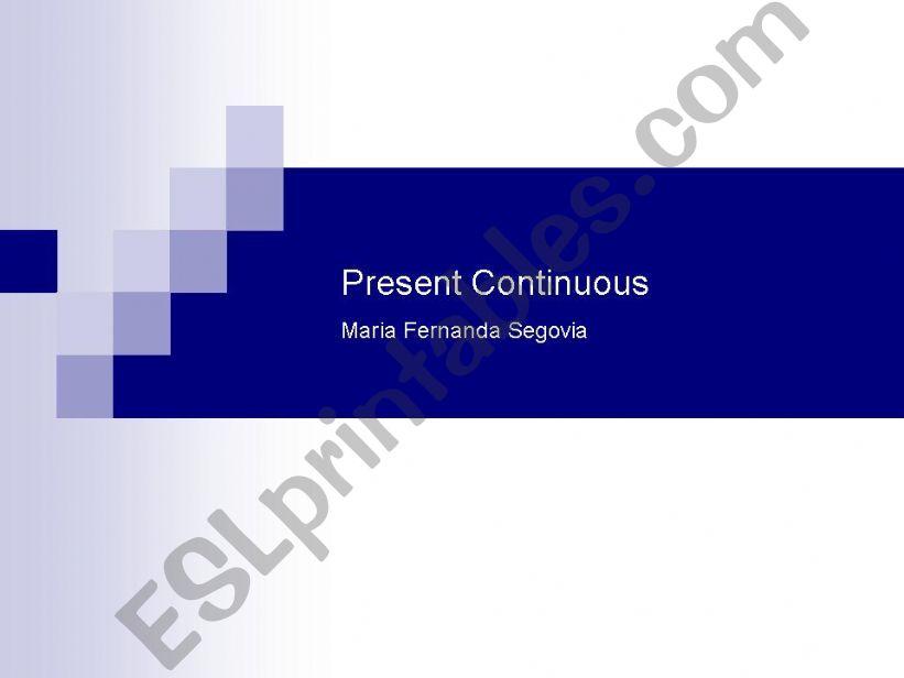 Present Continuous powerpoint