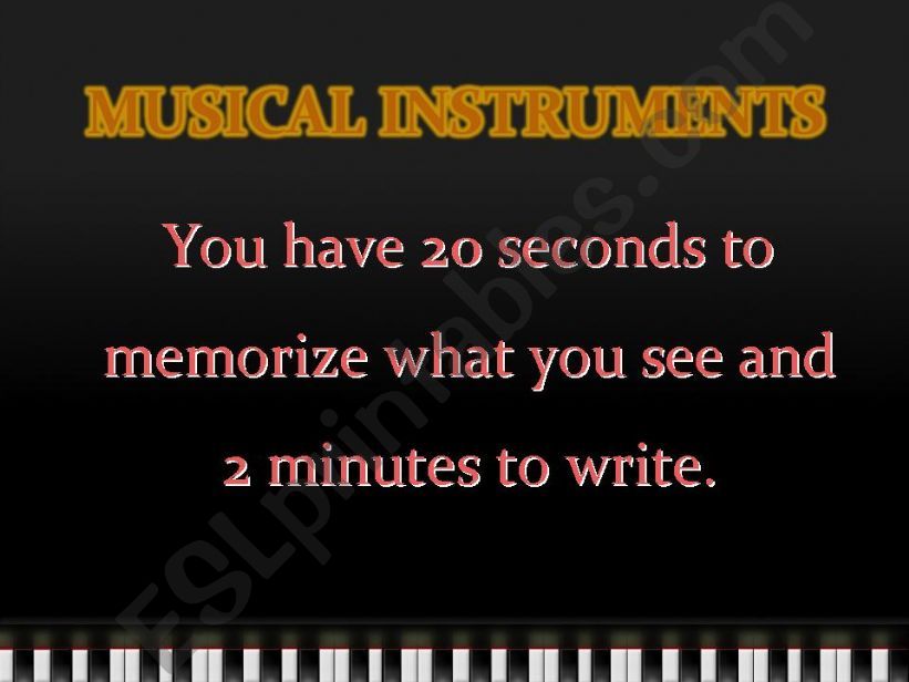 Musical Instruments: Memory Game