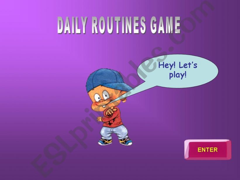 Daily routines game (29 slides -  13 routines)
