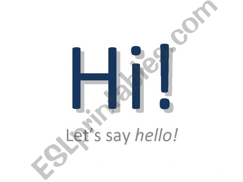Hello & Good-bye powerpoint