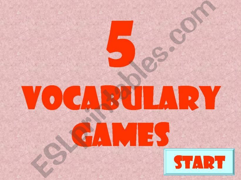 VOCABULARY GAMES powerpoint