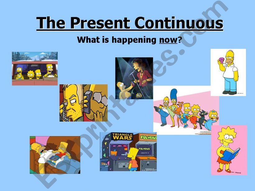Present Continuous with The Simpsons