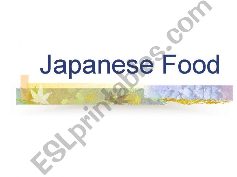 Japanese Food powerpoint