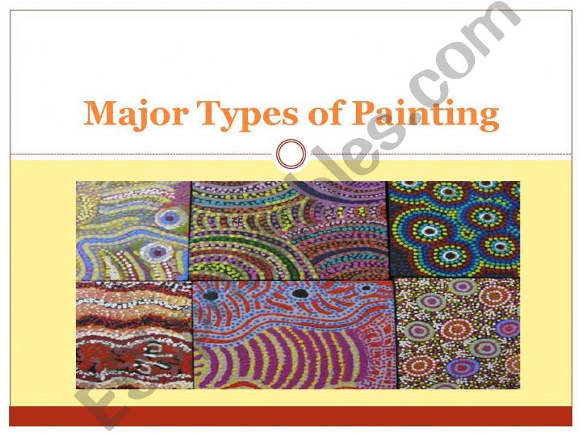 MAJOR TYPES OF PAINTING powerpoint