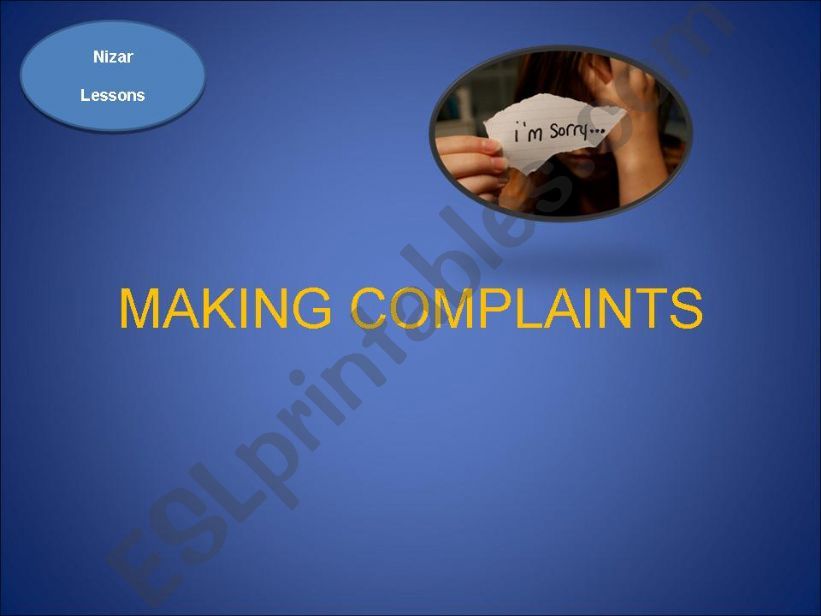 Complaining powerpoint