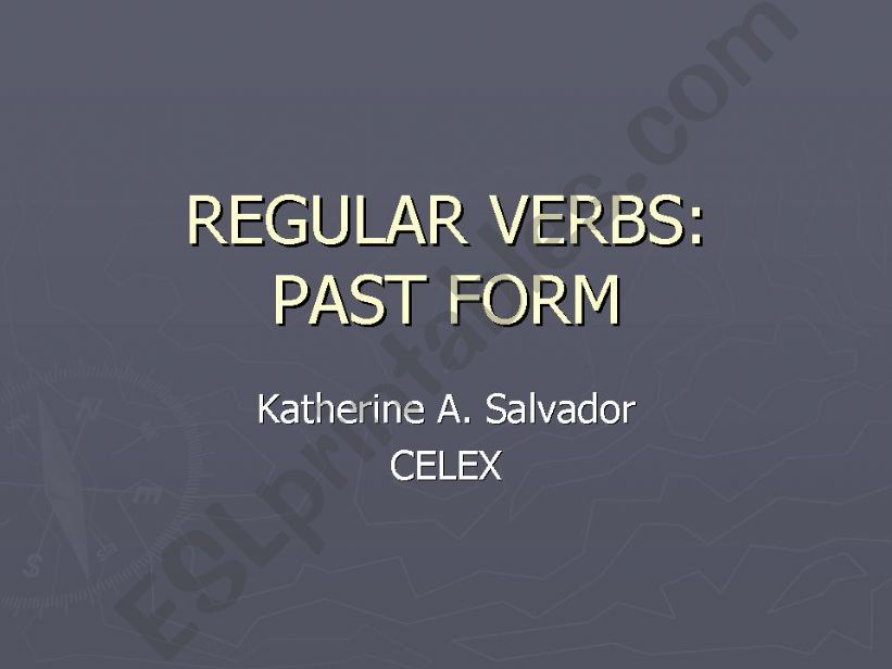 RULES TO FORM PAST OF REGULAR VERBS (IN SHORT)