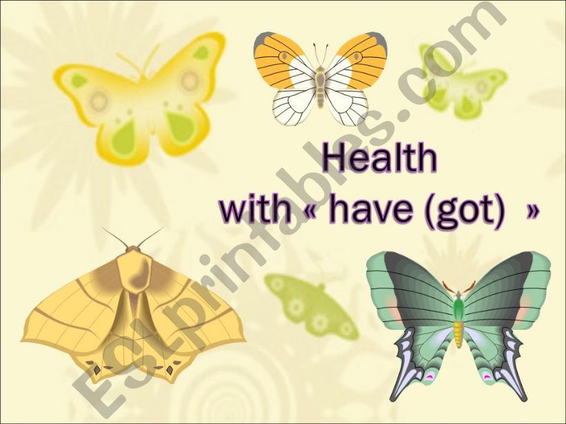 HEALTH with have (got) powerpoint