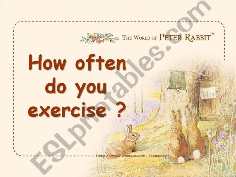 How often do you exercise? powerpoint