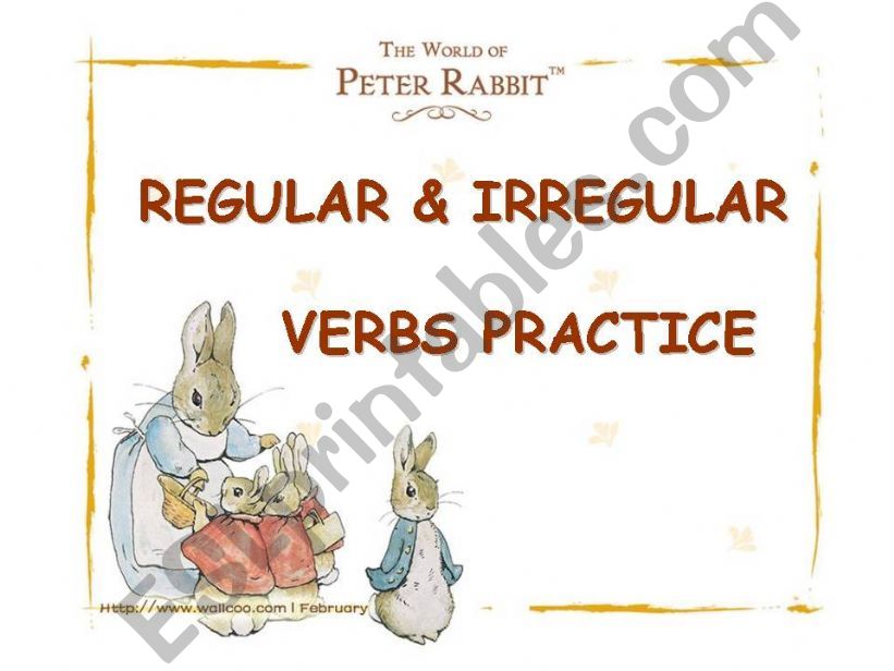 Regular and irregular verbs practice