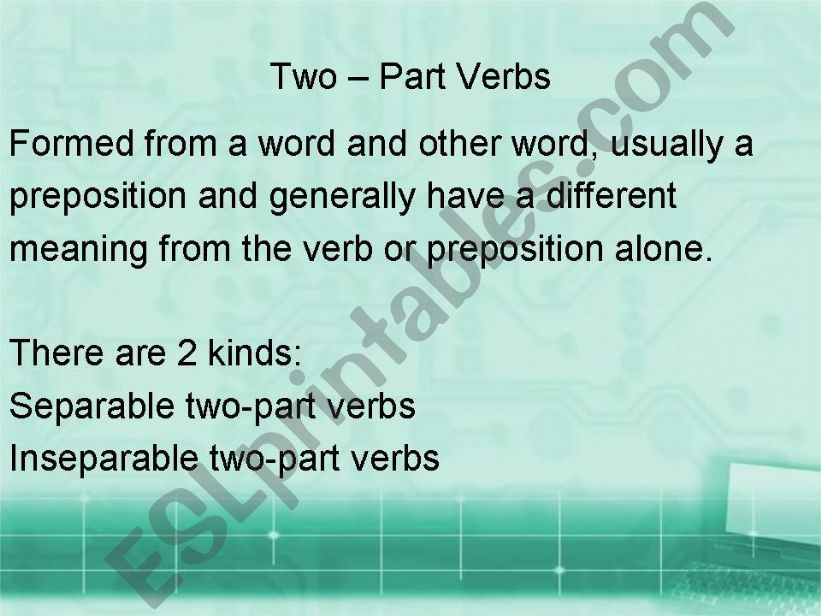 two-part verbs powerpoint