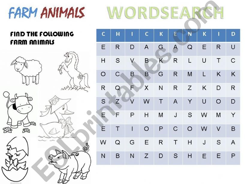 FARM ANIMALS powerpoint