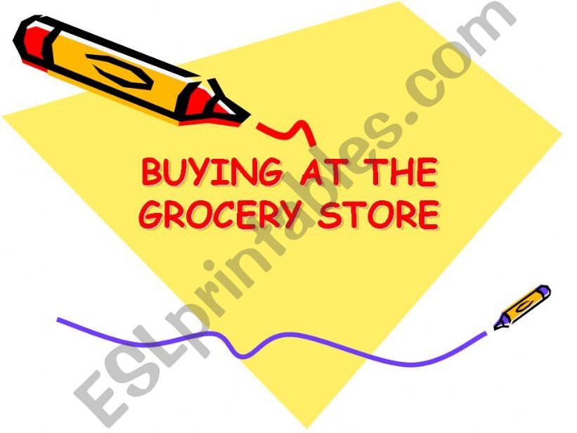 Grocery store items powerpoint