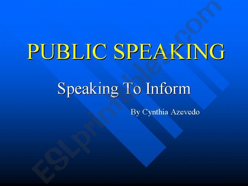 Public Speaking powerpoint