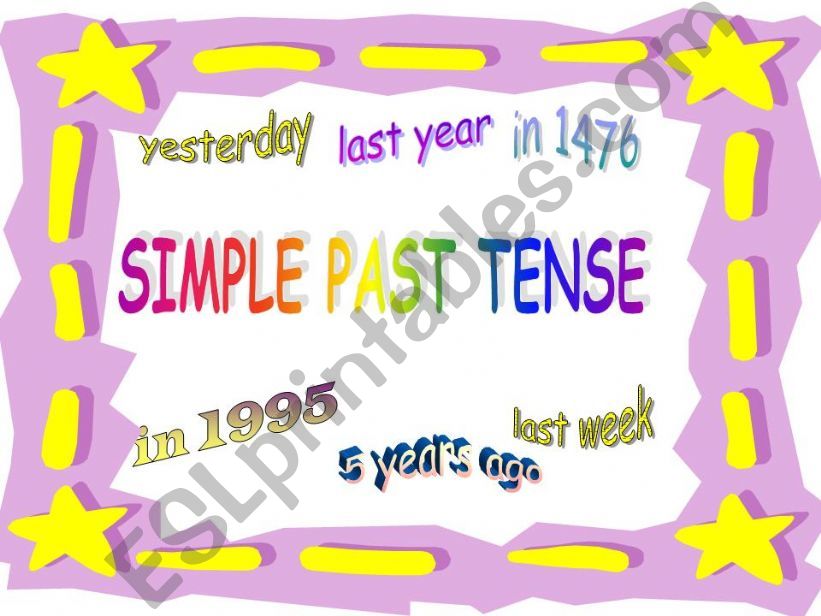 SIMPLE PAST TENSE powerpoint