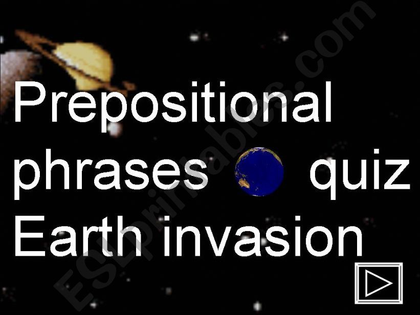 EARTH INVASION QUIZ powerpoint