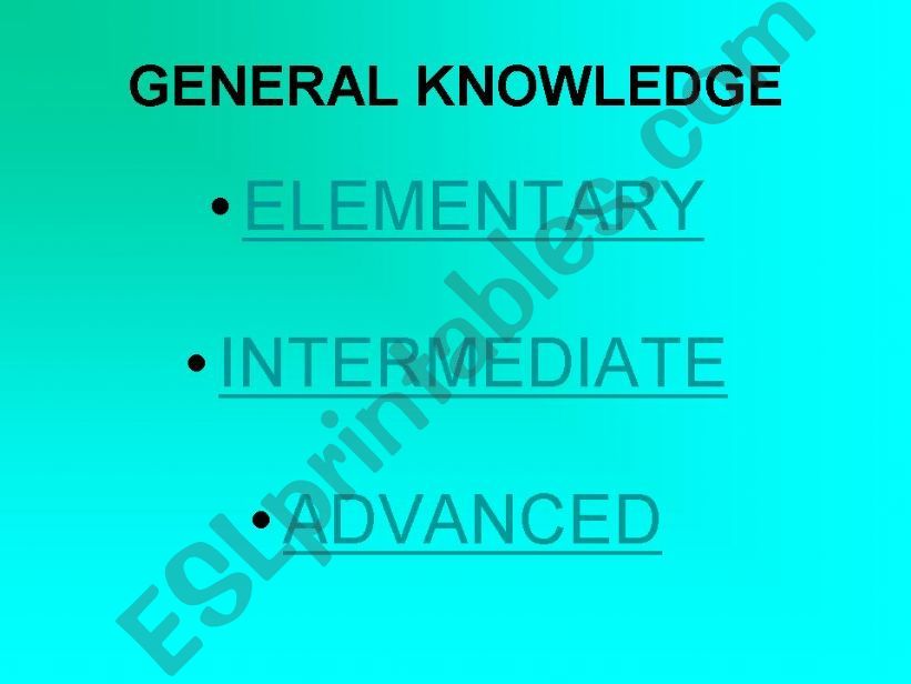 General Knowledge powerpoint