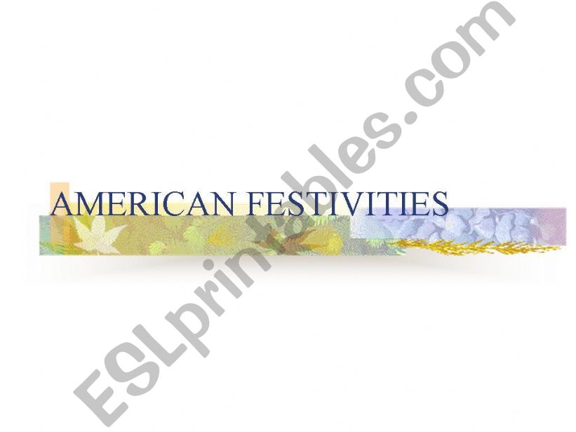 American Festivities powerpoint