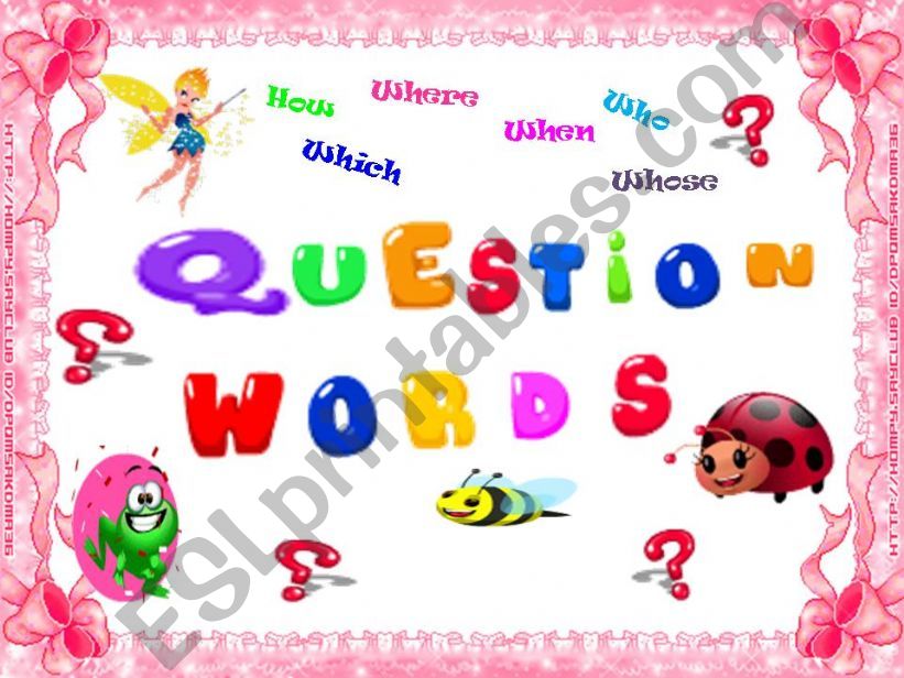 Quesiton Words ( Game / 17 slides )